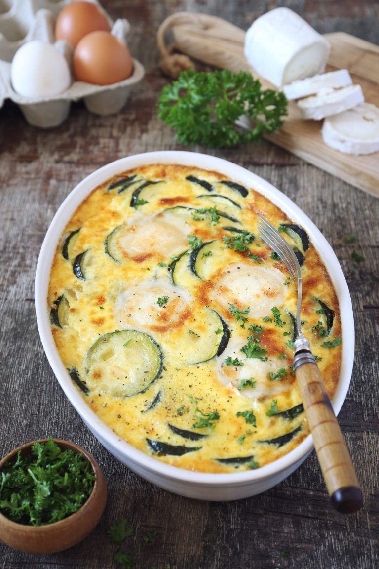 Clafoutis courgettes-chèvre